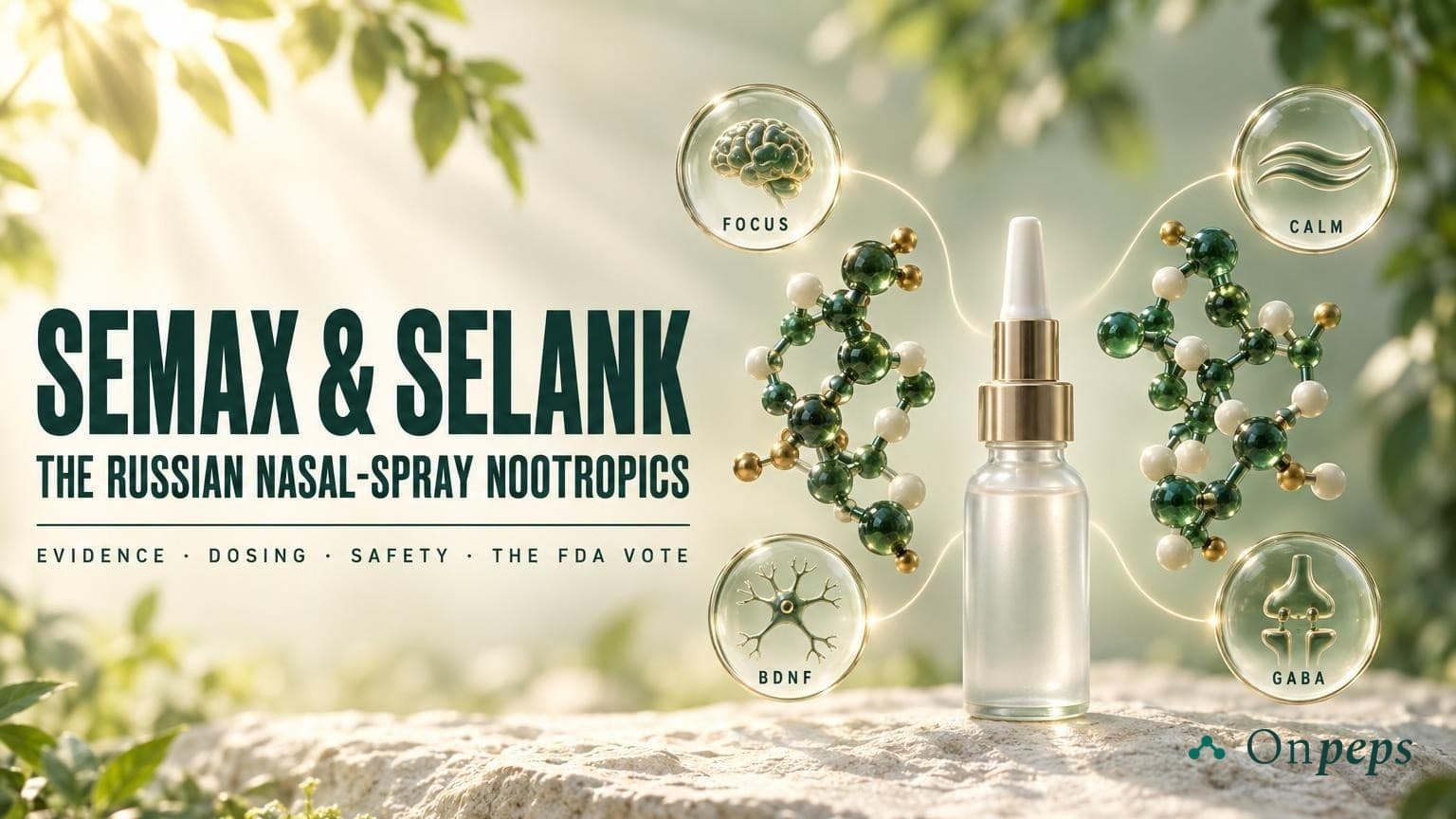 Semax & Selank: The Russian Nasal-Spray Nootropics — evidence, dosing, safety, the FDA vote — by ONPEPS.COM